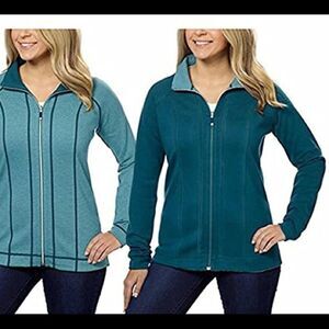 𝅺KIRKLAND Reversible Full Zip Athletic Jacket EUC